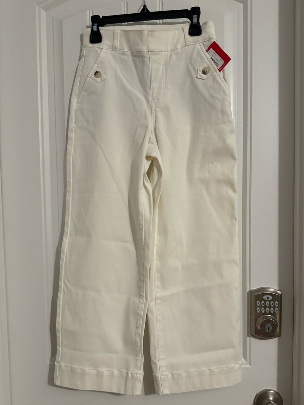 SPANX Women's Ankle-Cropped Wide-Leg Pants in Ivory